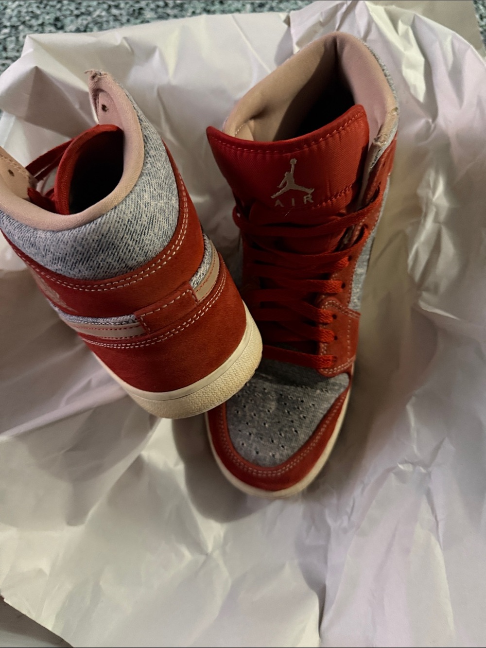 Jordan Kids Red and White Low-Top Sneakers